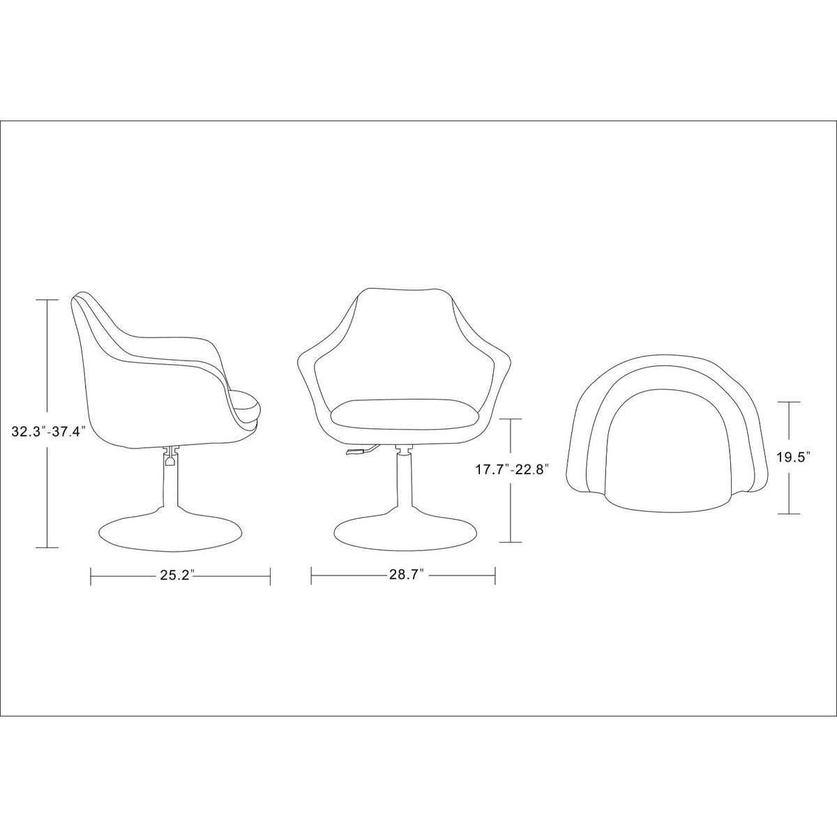 Red Kinsey swivel lounge chair with adjustable height by HouseOfZazla, a swivel swing chair on Tampa Home & Garden Store