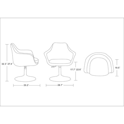 Red Kinsey swivel lounge chair with adjustable height by HouseOfZazla, a swivel swing chair on Tampa Home & Garden Store
