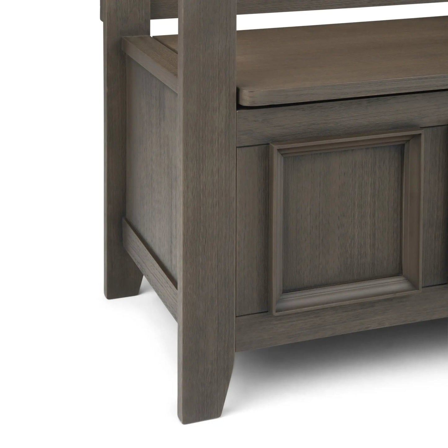 Amherst Handcrafted Entryway Storage Bench by Unique Piece Furniture in dark wood with drawers on Tampa Home & Garden Store