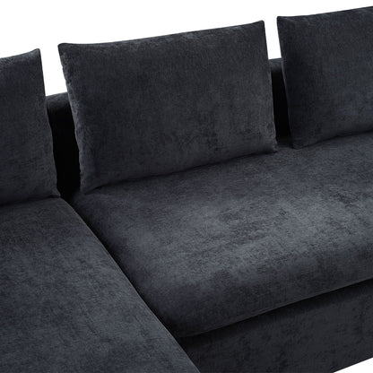 Modern L Shaped Sofa With Storage And Upholstery
