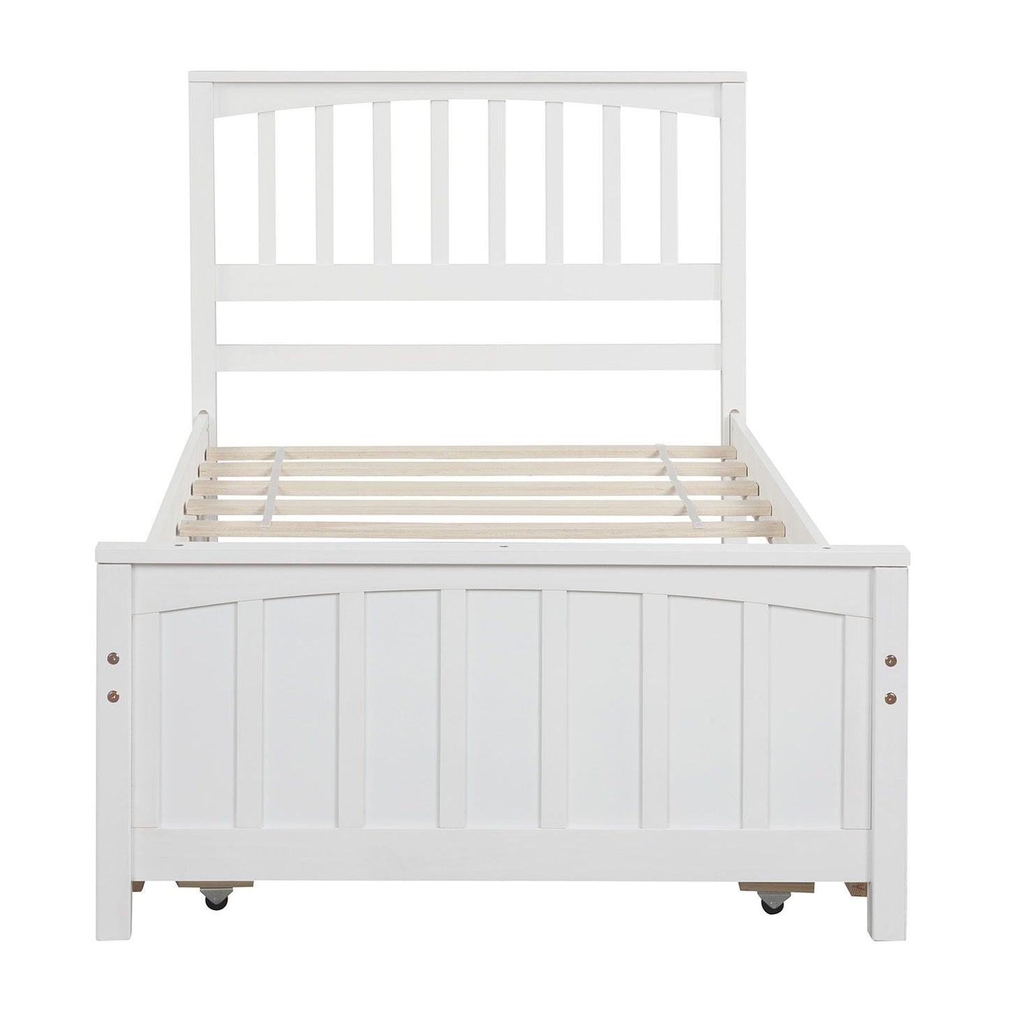 Wood Platform Bed with Headboard and Footboard