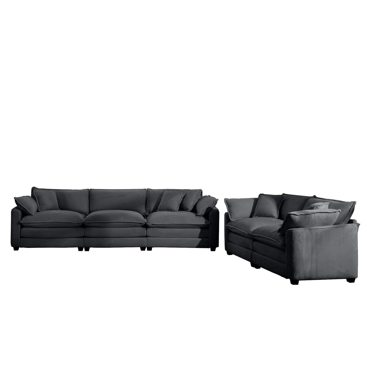 Elegant Sectional Sofa Set with Deep Seats