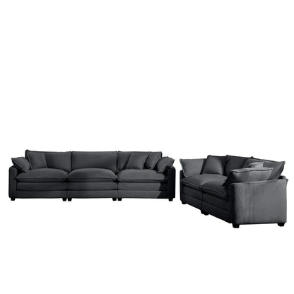 Elegant Sectional Sofa Set with Deep Seats