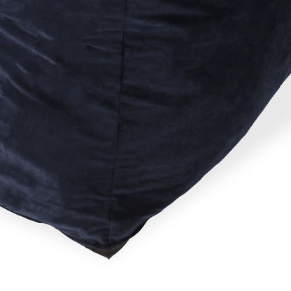 Allea Velveteen Bean Bag Chair Midnight Blue