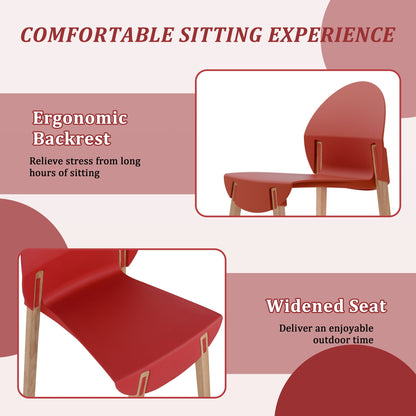 4 Piece Outdoor Chair Set with Round Table
