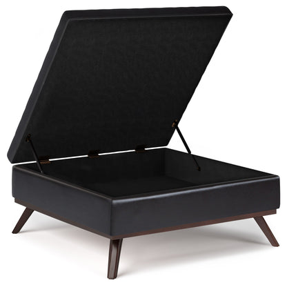 Square lift-top coffee table and storage ottoman in black by HouseOfZazla on Tampa Home & Garden Store