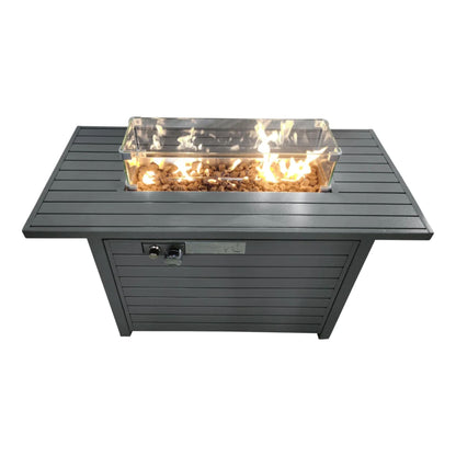 Propane Outdoor Fire Pit Table and Steel Lid
