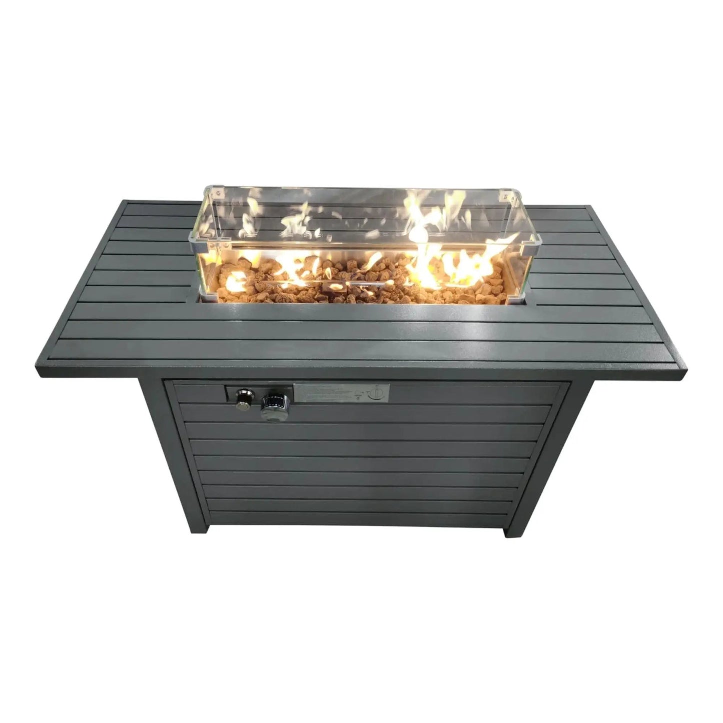 Propane Fire Pit Table With Lid and Fuel Options