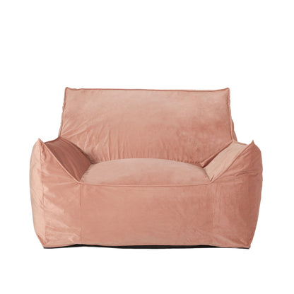 Allea Bean Bag Chair with Armrests in peach fabric on Tampa Home & Garden Store