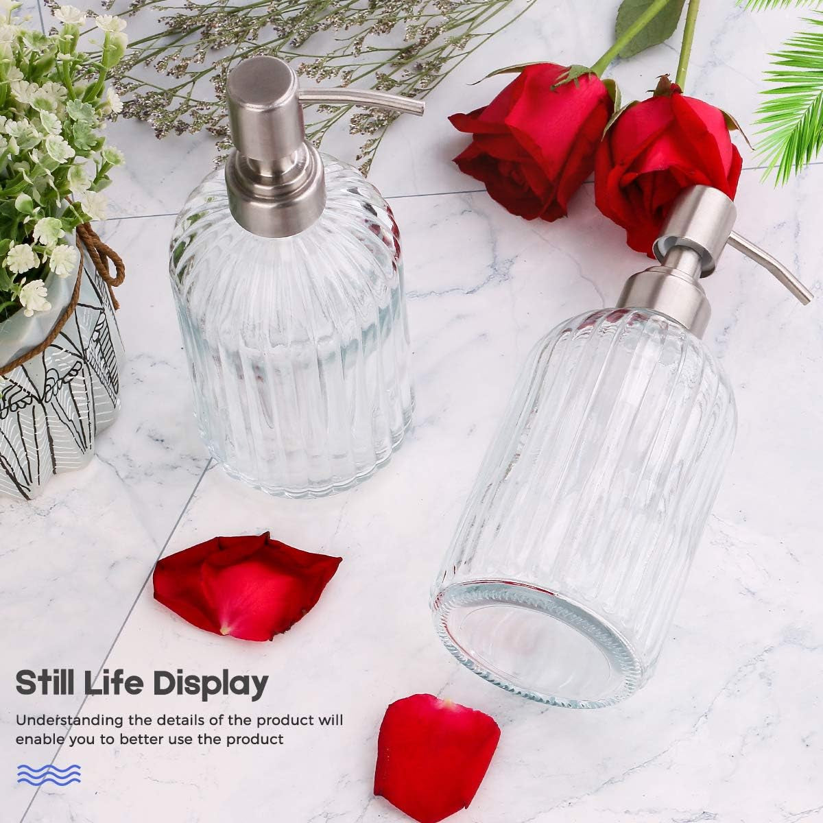 💎 WYOK Glass Soap Dispenser Set – 2 Pack