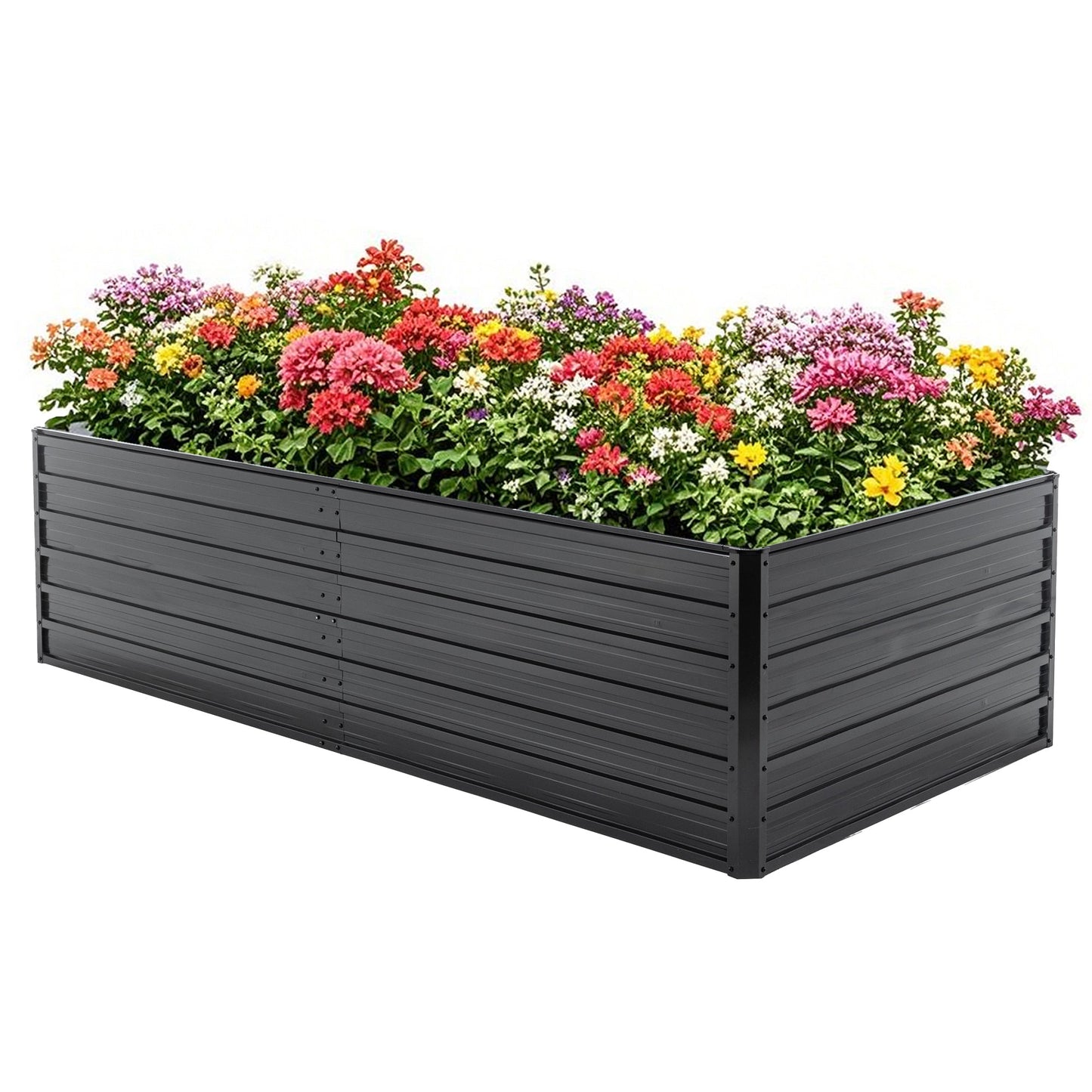 Galvanized Metal Raised Garden Bed for Outdoors