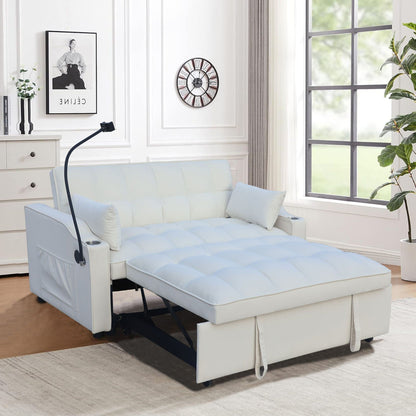Modern Loveseat Futon Sofa with Pullout Bed