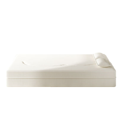 Floor sofa with 2 cream pillows in textured white fabric for living room on Tampa Home & Garden Store