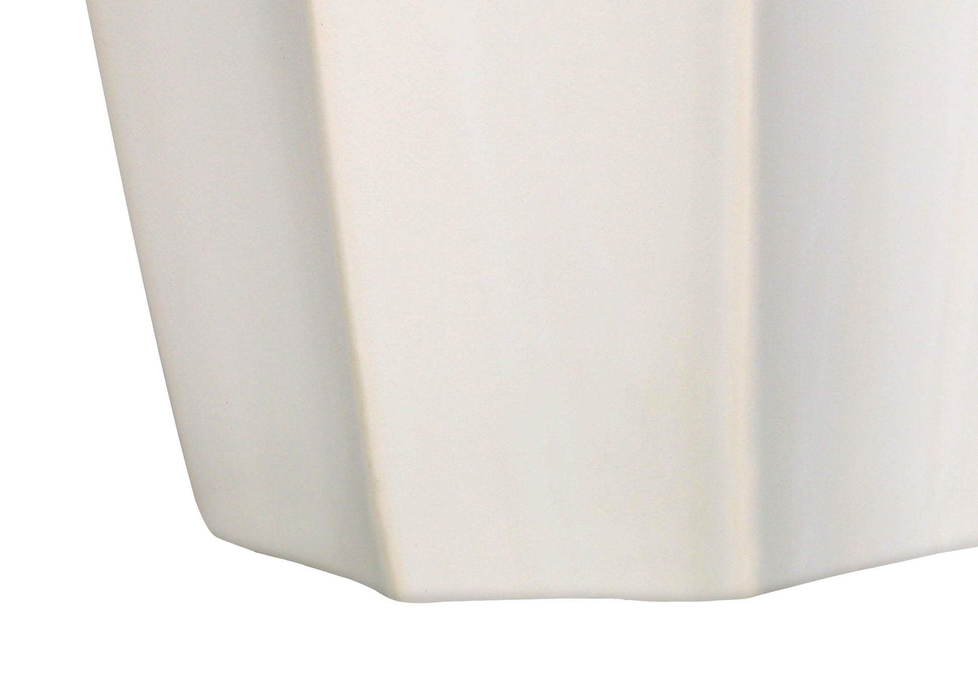 Table lamp cream shade close-up with smooth curved panels HouseOfZazla on Tampa Home & Garden Store