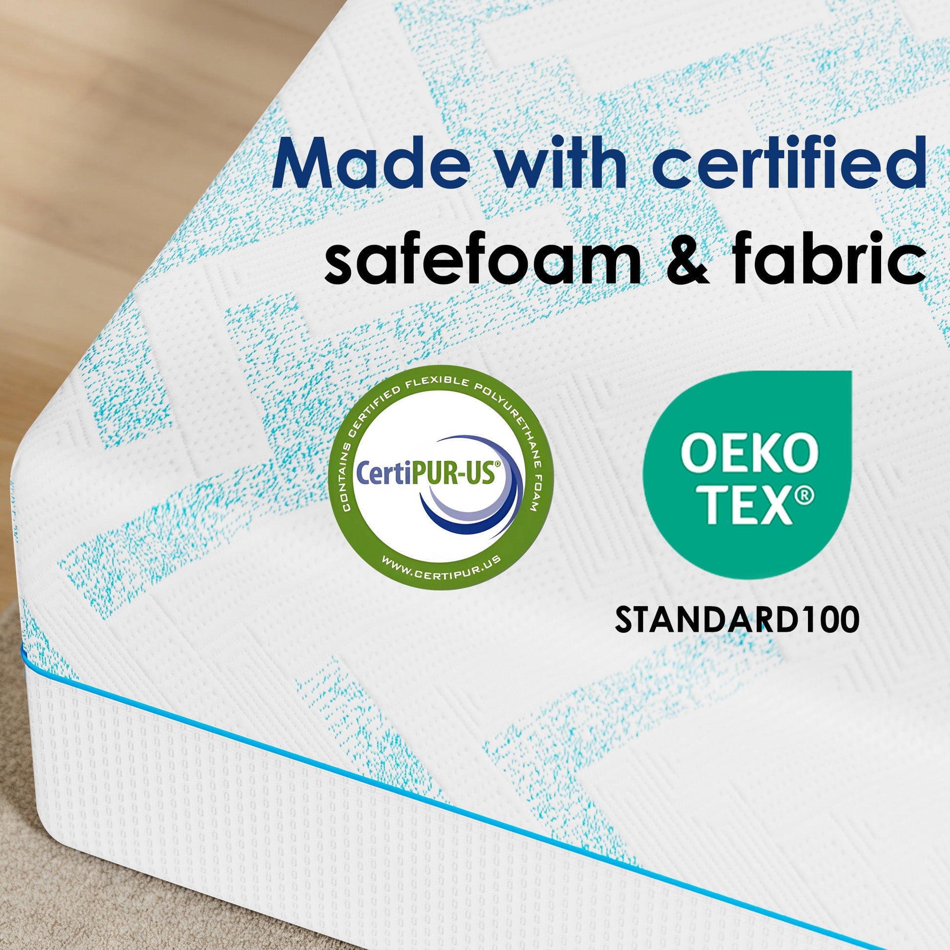 8-Inch RV Latex Memory Foam Mattress by HouseOfZazla with CertiPUR-US and OEKO-TEX seals on Tampa Home & Garden Store
