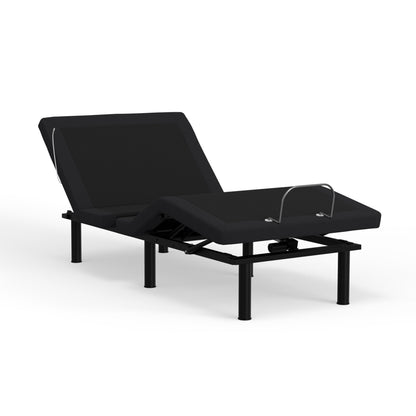 Model G2 Adjustable Base Twin Long by HouseOfZazla in black with a sturdy metal frame on Tampa Home & Garden Store
