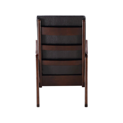 Raina Synthetic Leather Rocking Chair Espresso