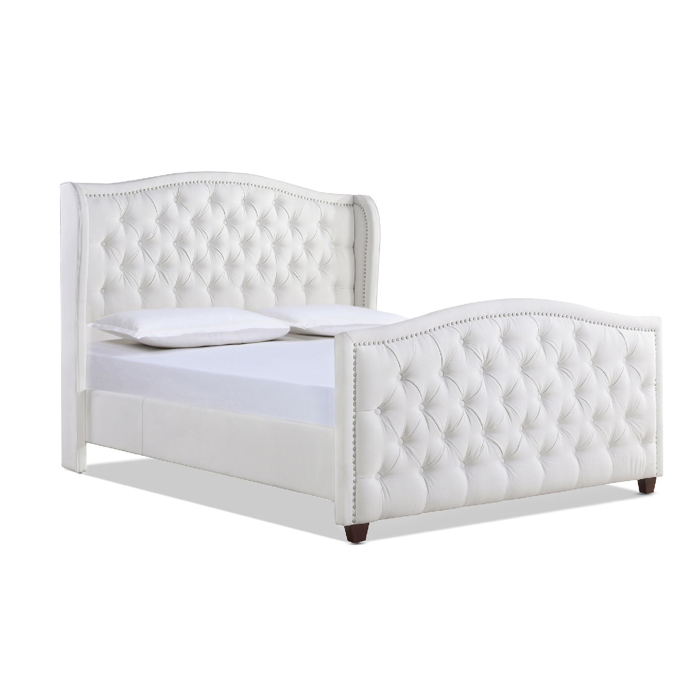 Solid Upholstered Bed Frame and Headboard Set