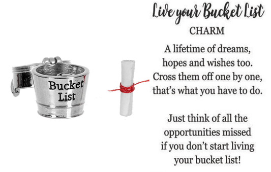 Live Your Bucket List Charm