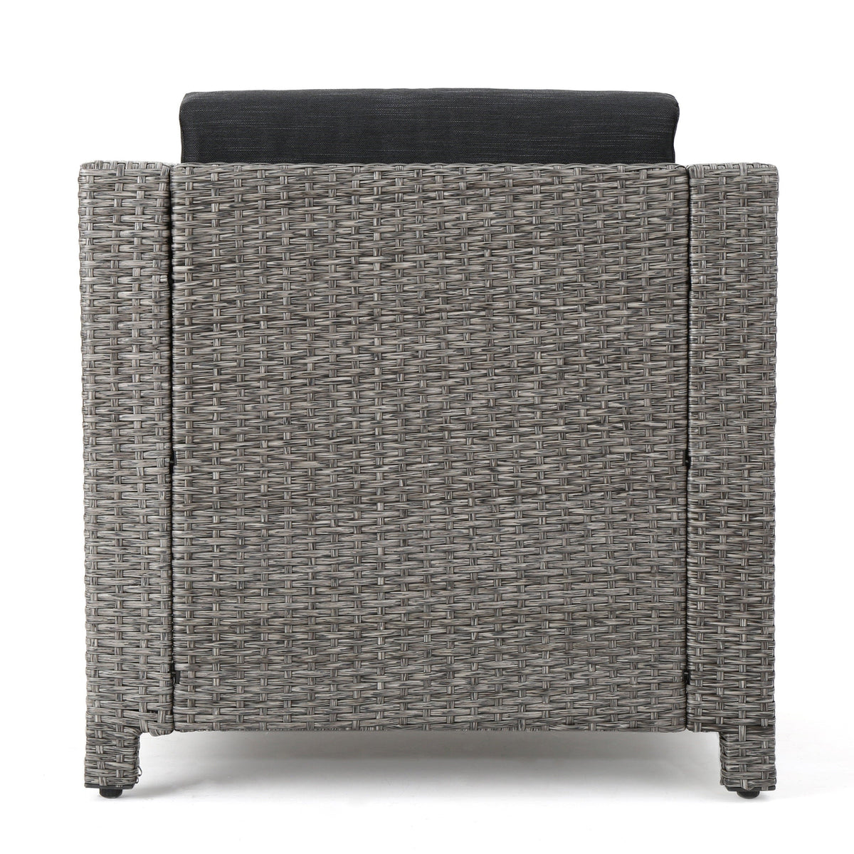 Puerta 4-Piece Outdoor Furniture Set wicker sectional with dark gray cushions on Tampa Home & Garden Store