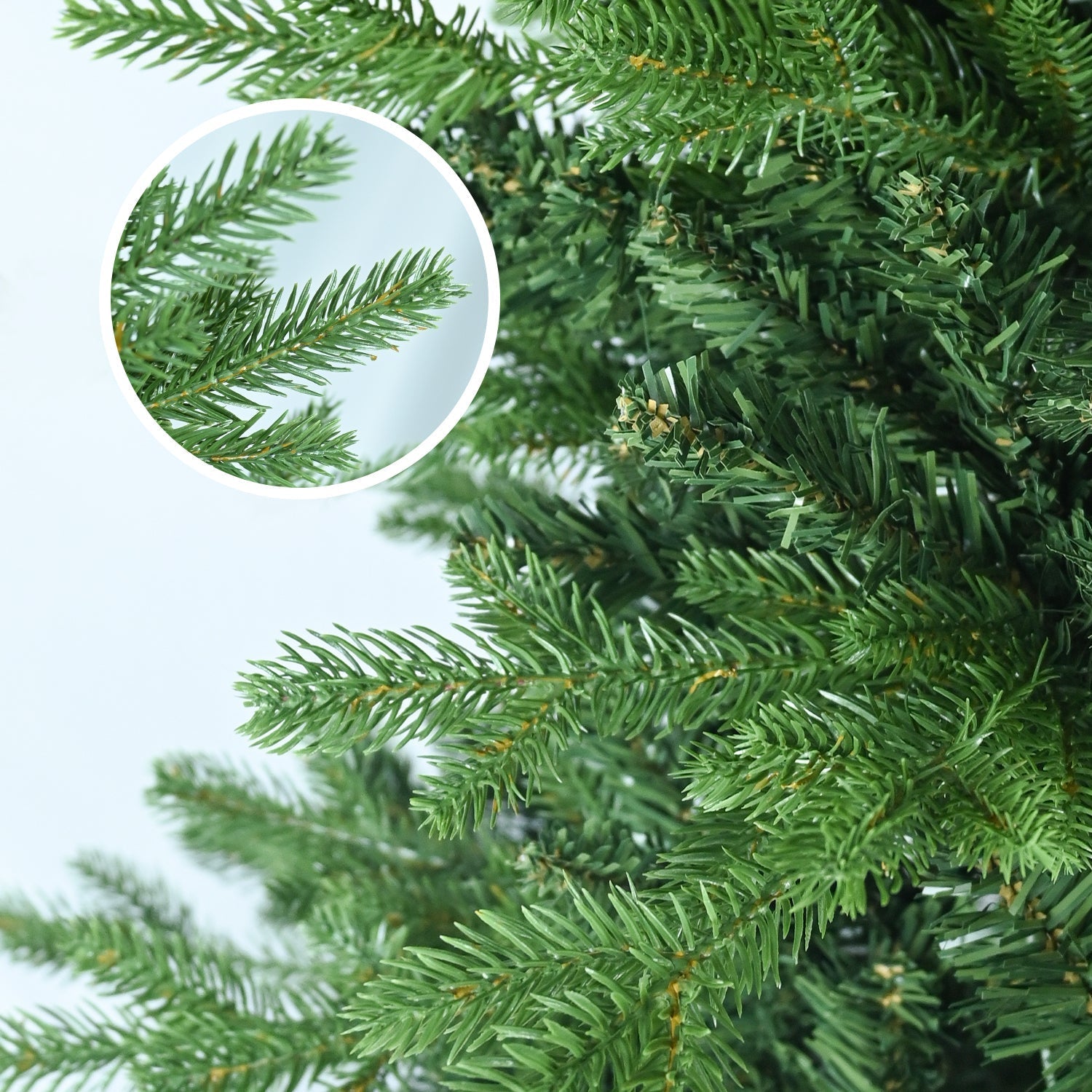 4FT green PVC and PE Christmas tree with 919 tips close-up on Tampa Home & Garden Store
