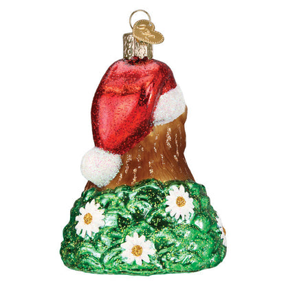 Ornement de marmotte du Père Noël