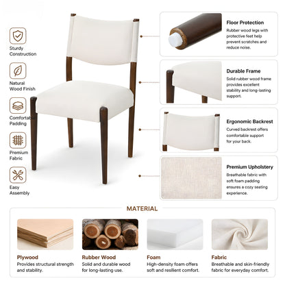 Modern Solid Wood Dining Table with Six Chairs