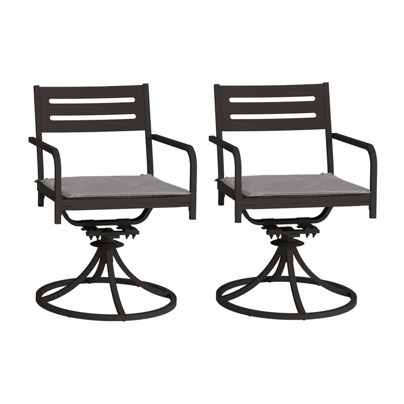 Steel Swivel Dining Chairs And The Plush Cushions