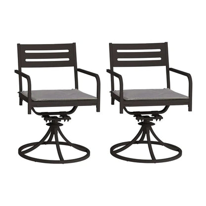 Steel Swivel Dining Chairs And The Plush Cushions