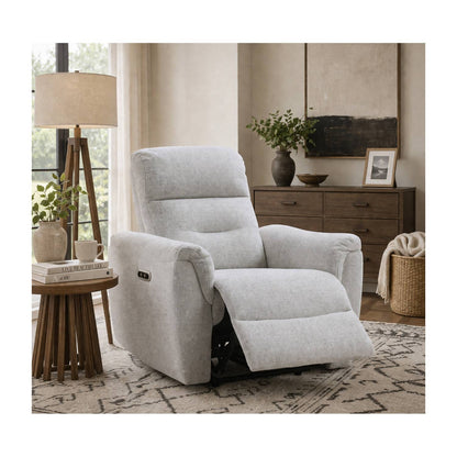 Gray Power Motion Recliner With a Usb Port