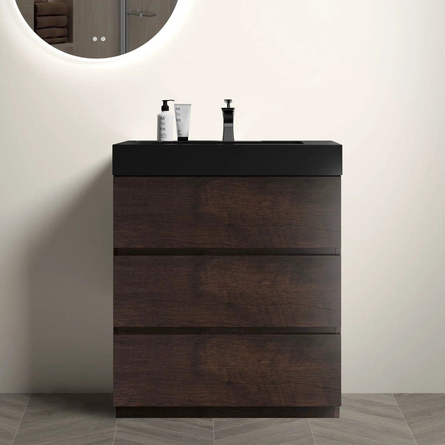 Alice Bathroom Vanity with Large Storage and Sink
