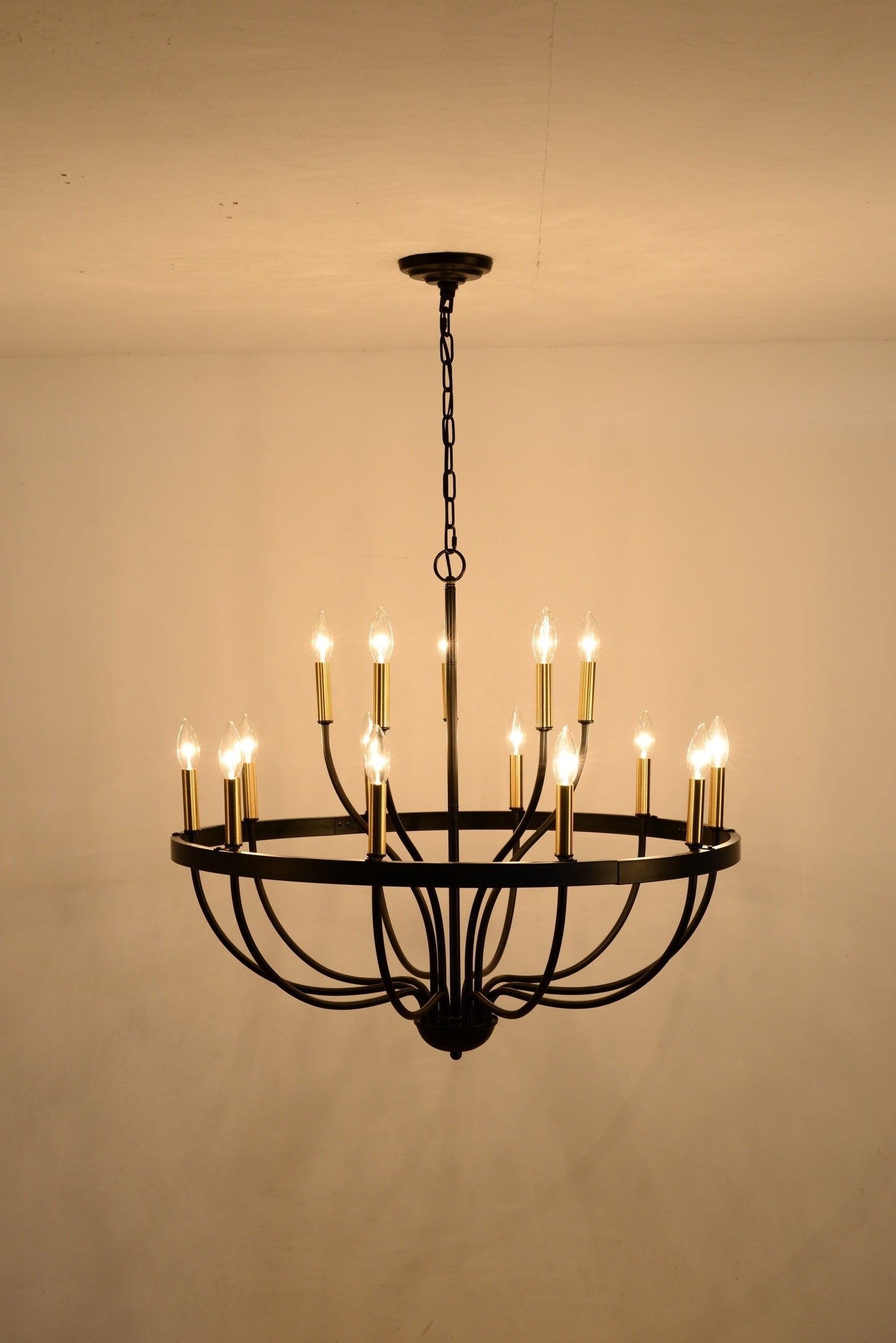 18-Light Industrial Iron Candle Chandelier black iron with 18 candle bulbs HouseOfZazla on Tampa Home & Garden Store
