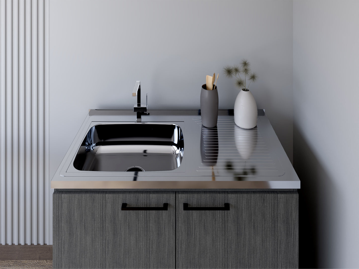 Burwood Utility Sink Cabinet for a Smokey Finish