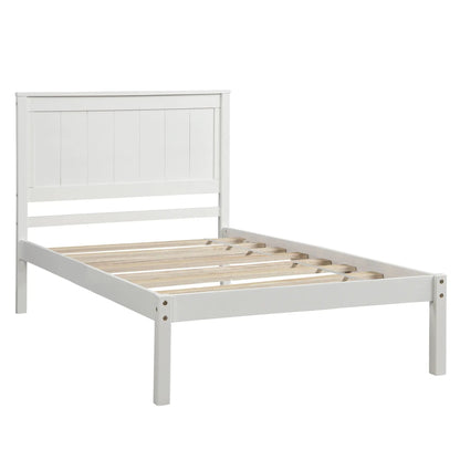 Platform Bed Frame With Headboard in Espresso