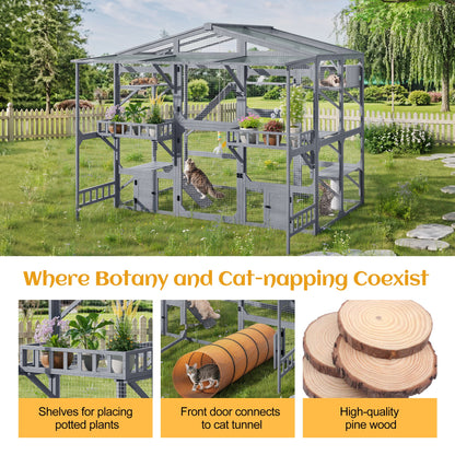 Premium Outdoor Catio and Shelter for the Cats