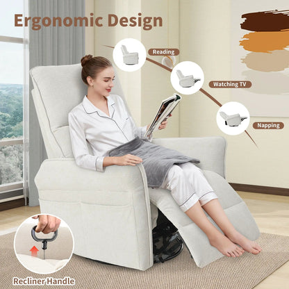 270 Degree Power Swivel Rocker Recliner With USB