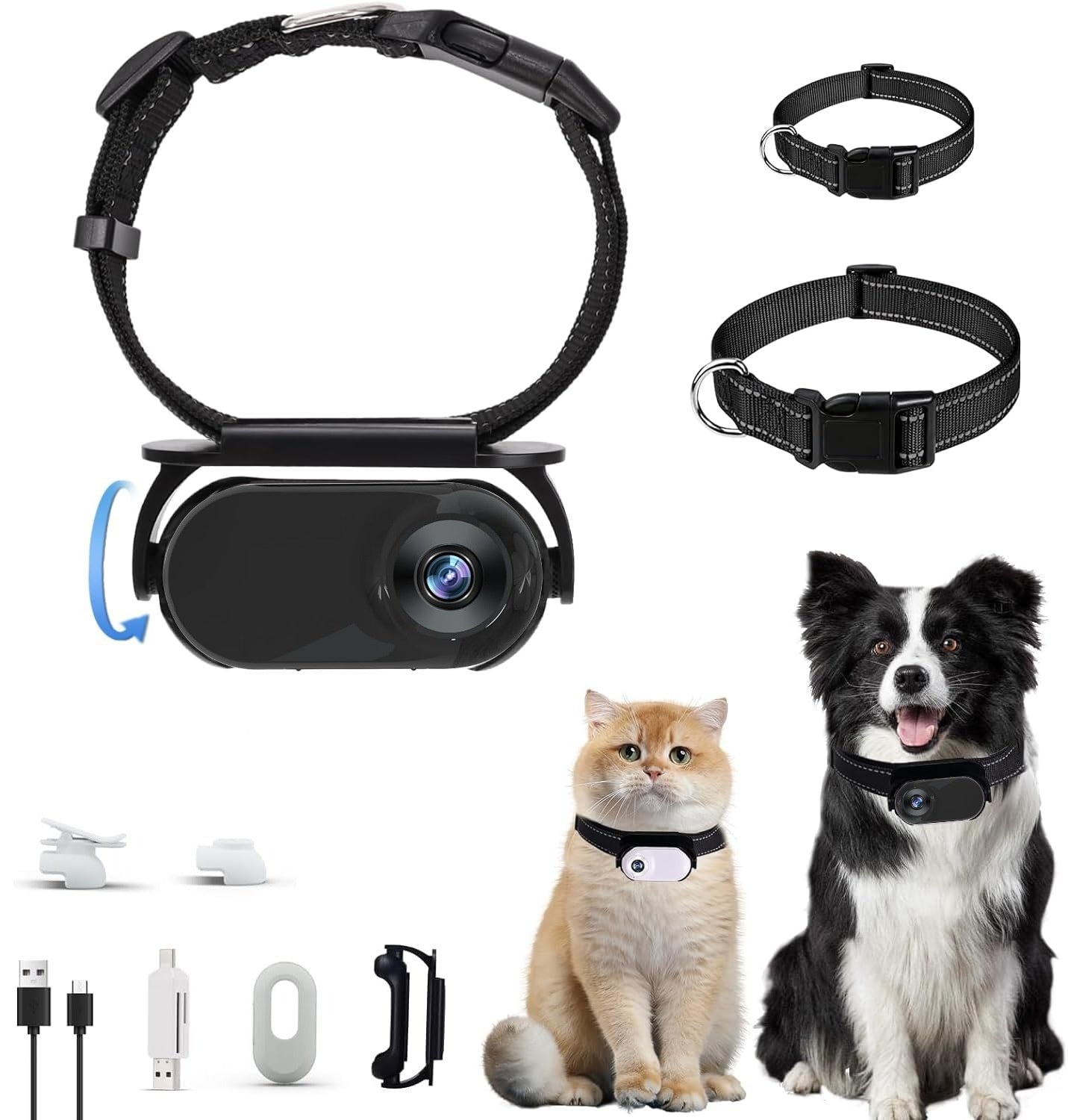 Pet Recorder HD Mini Camera Magnetic Suction collar for pets with adjustable strap on Tampa Home & Garden Store
