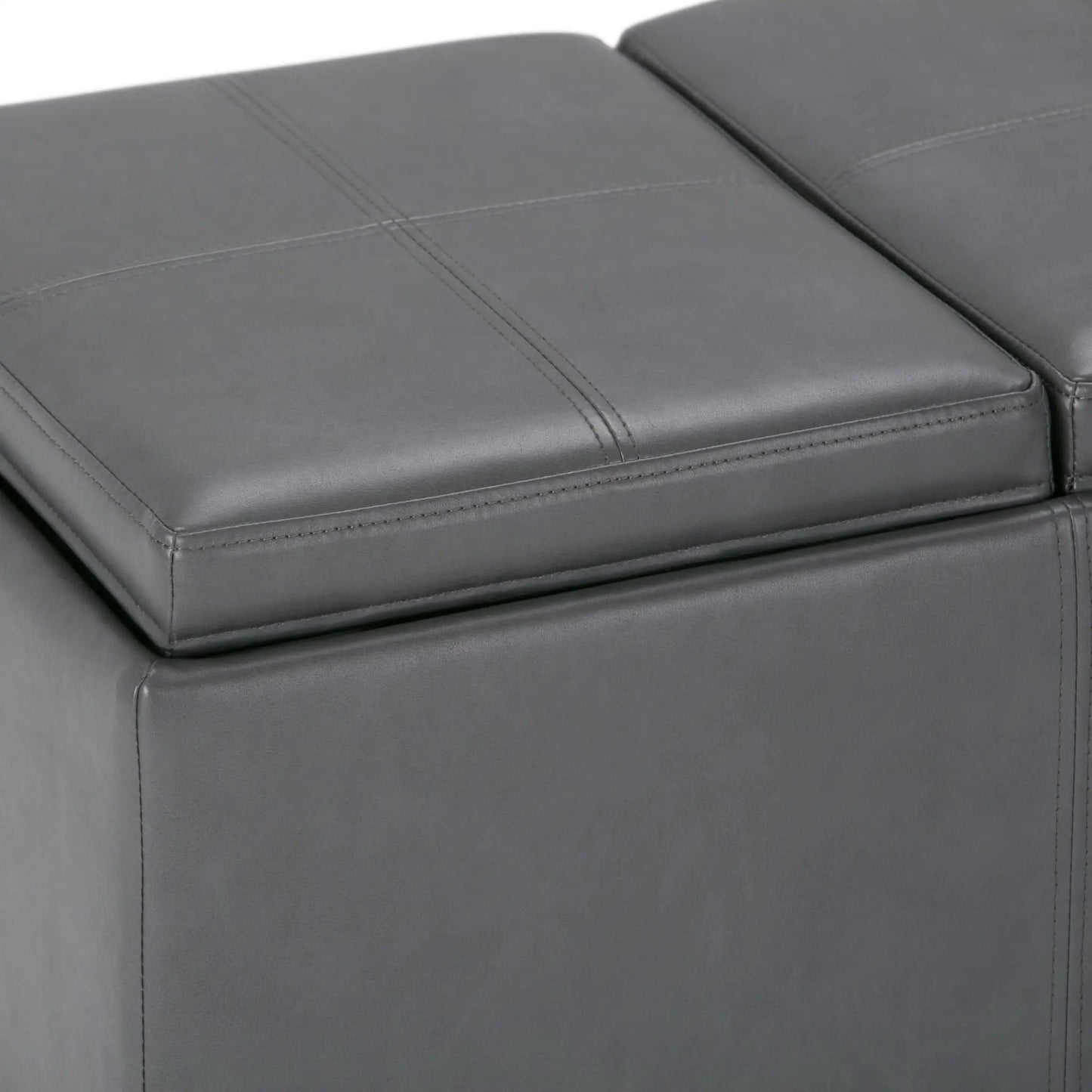 Avalon Upholstered Storage Ottoman With Trays