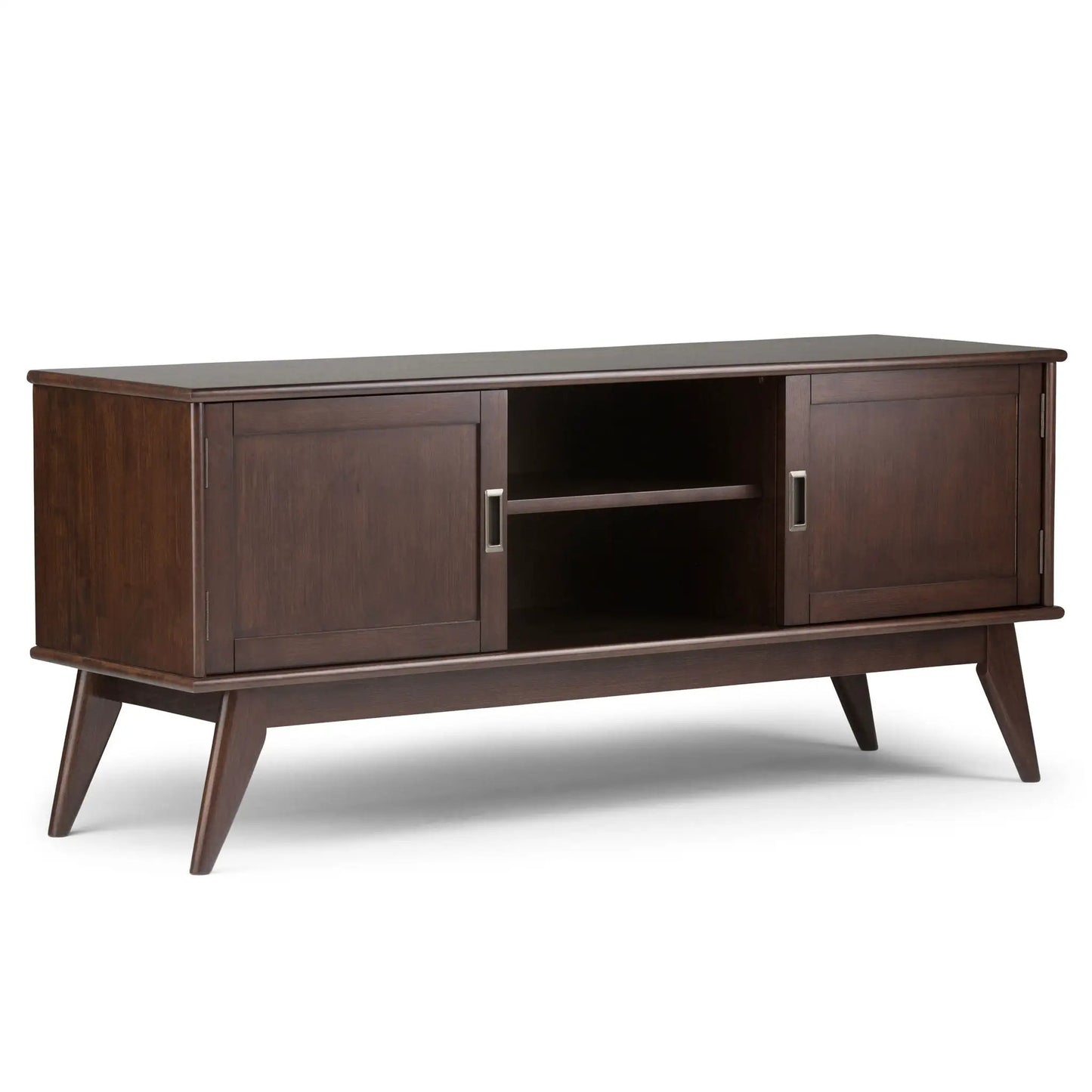 Draper Handcrafted Mid Century Low TV Media Stand