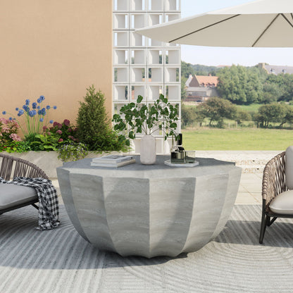 Modern Round Coffee Table for Patio or Deck