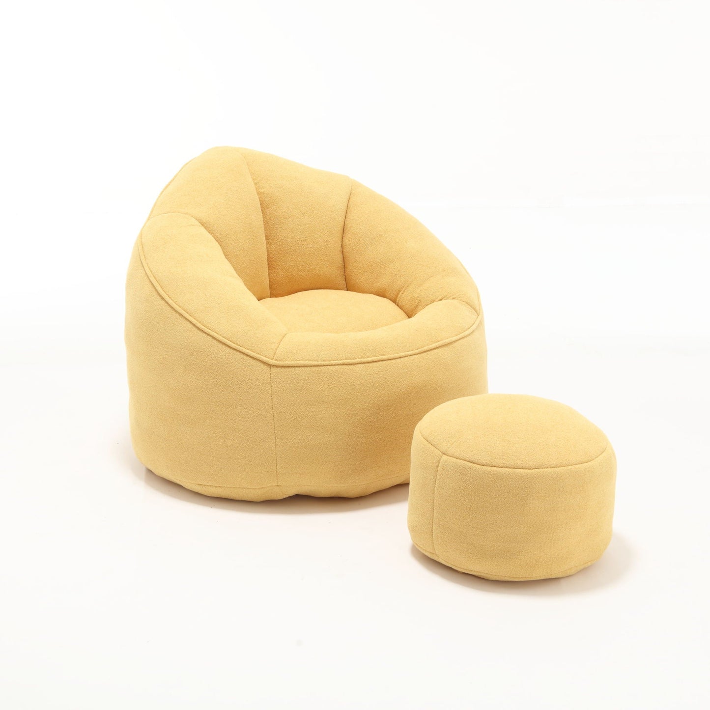 Cozy Bean Bag Chair With Foam and Footrest