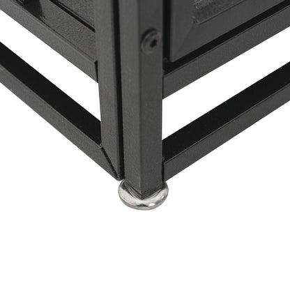 Dog crate extra large heavy duty black wooden frame with caster wheel HouseOfZazla on Tampa Home & Garden Store