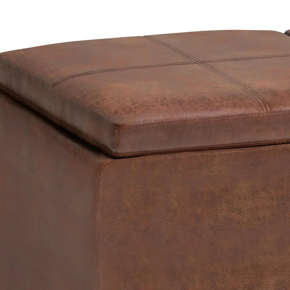 Avalon Upholstered Storage Ottoman With Trays