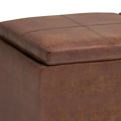 Avalon Upholstered Storage Ottoman With Trays