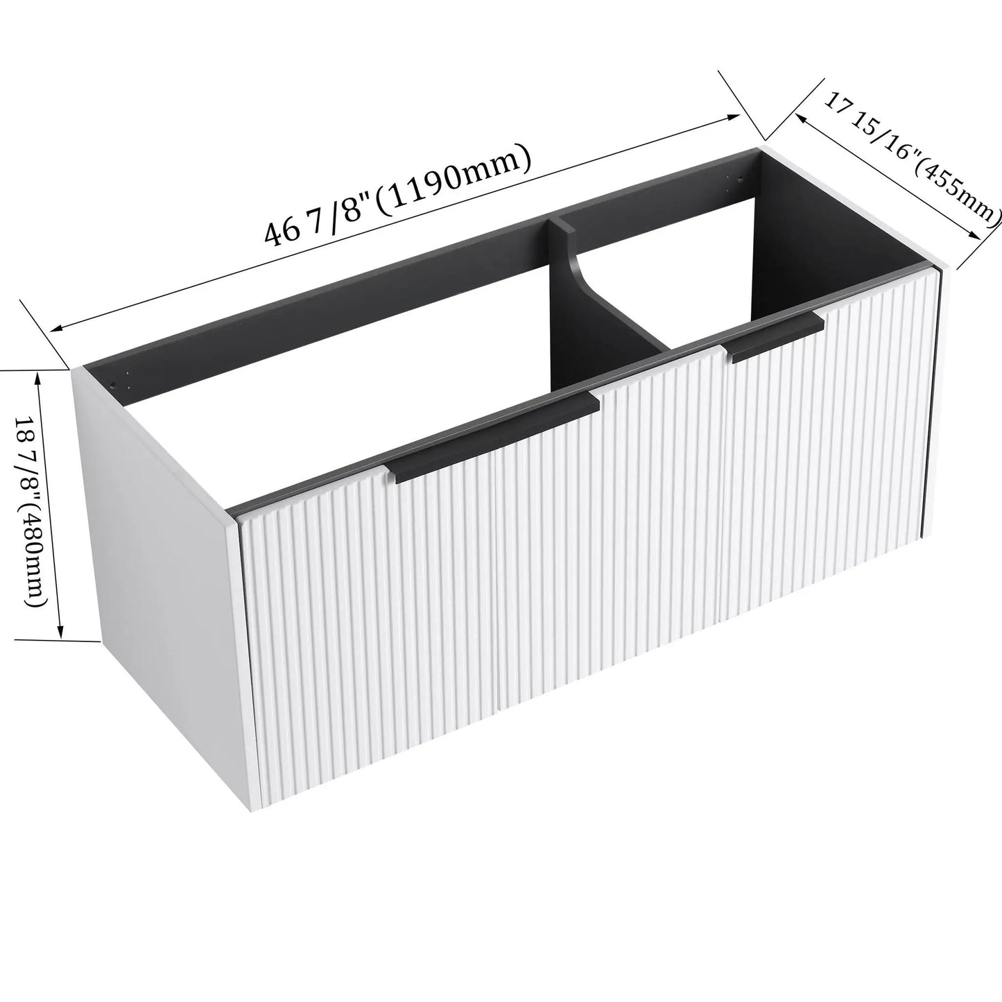 Contemporary Wall Mounted Vanity With Soft Close