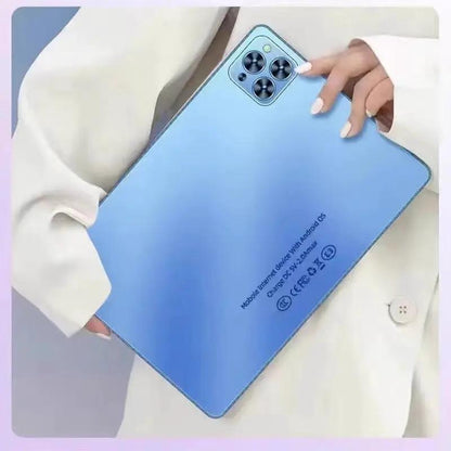 Samsung Galaxy Tab S10+ tablet with gradient blue back and multi-camera module on Tampa Home & Garden Store