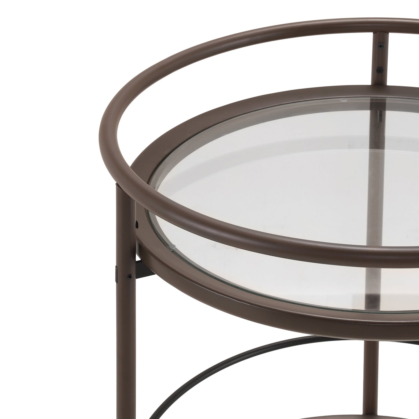 Modern Coffee Round Kitchen Cart For Serving