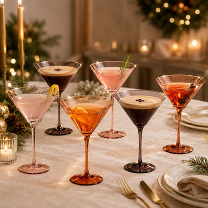 Venus Martini Cocktail Glassware and Set