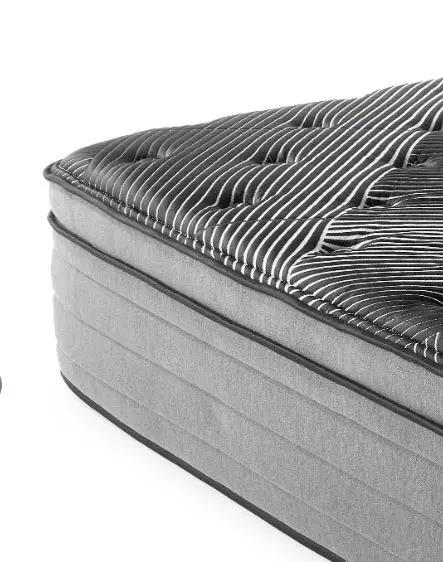 Pure Ice 15-inch Eurotop Ultra Plush Mattress by Unique Piece Furniture, grey tufted top on Tampa Home & Garden Store