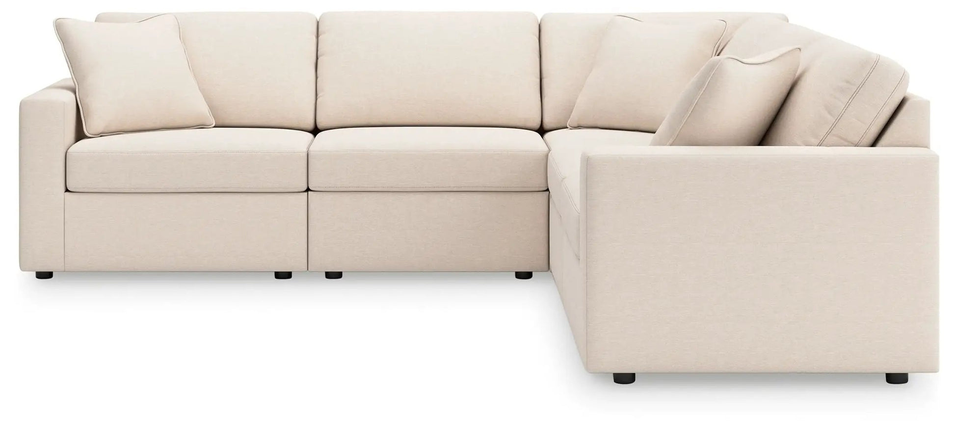 Modmax Sectional Oyster beige fabric, L-shaped stationary sofa with right chaise on Tampa Home & Garden Store